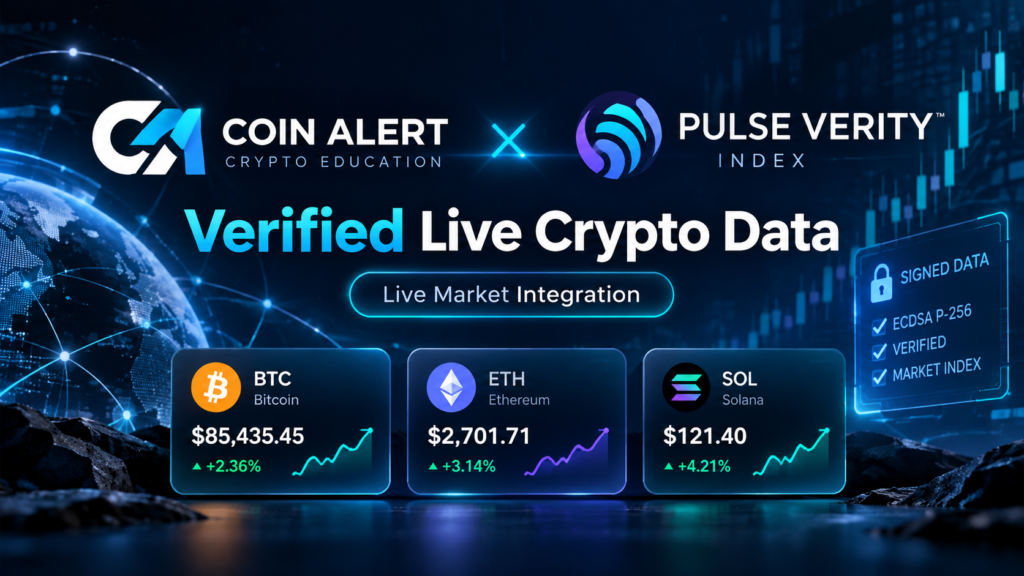 Coin Alert and Pulse Verity live crypto market data partnership